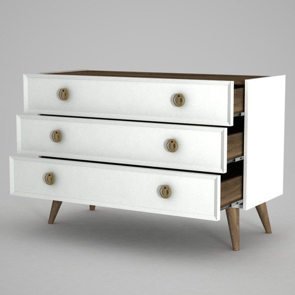 Бял скрин Nadya, ширина 120 cm - Tera Home-image-2