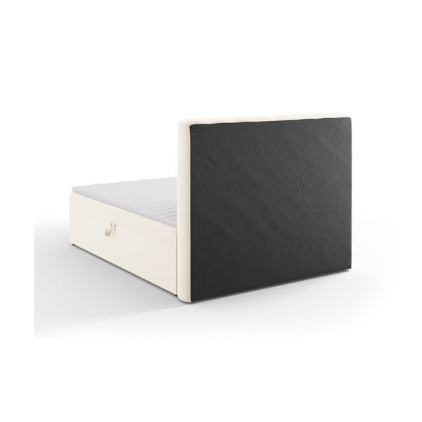 Бежово боксспринг легло с място за съхранение 160x200 cm Gina - Milo Casa-image-4