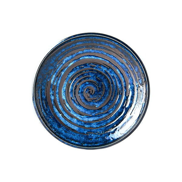 Синя керамична чиния Swirl, ø 20 cm Copper - MIJ