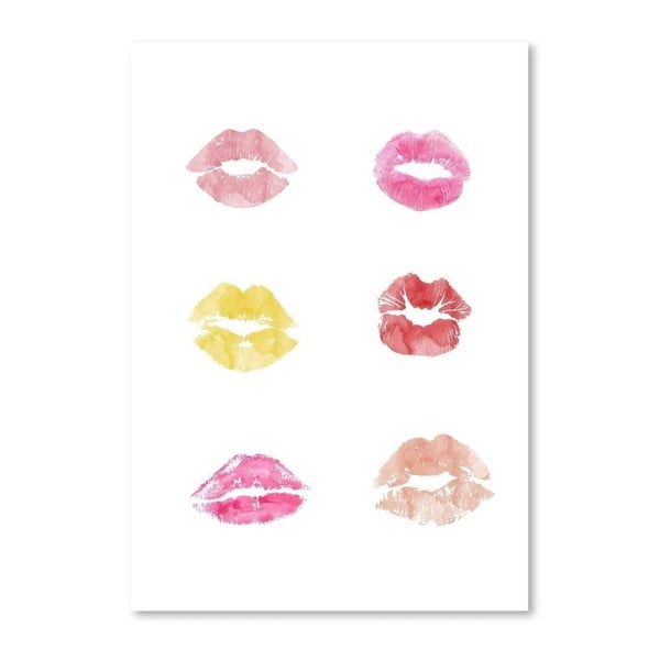 Plakát Americanflat Lipstick Kisses, 30 x 42 cm