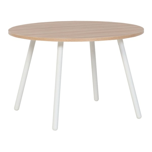 Jídelní stůl s bílými nohami Vox Balance, ⌀ 120 cm