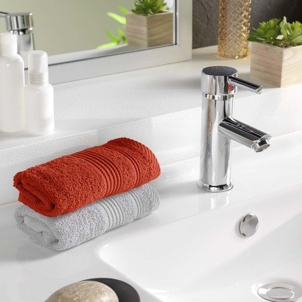 Памучна кърпа от тери в тухлен цвят 30x50 cm Tendresse – douceur d'intérieur-image-1