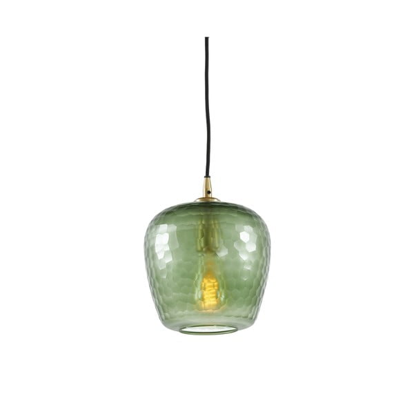 Зелена лампа за таван със стъклен абажур ø 17 cm Danita - Light & Living