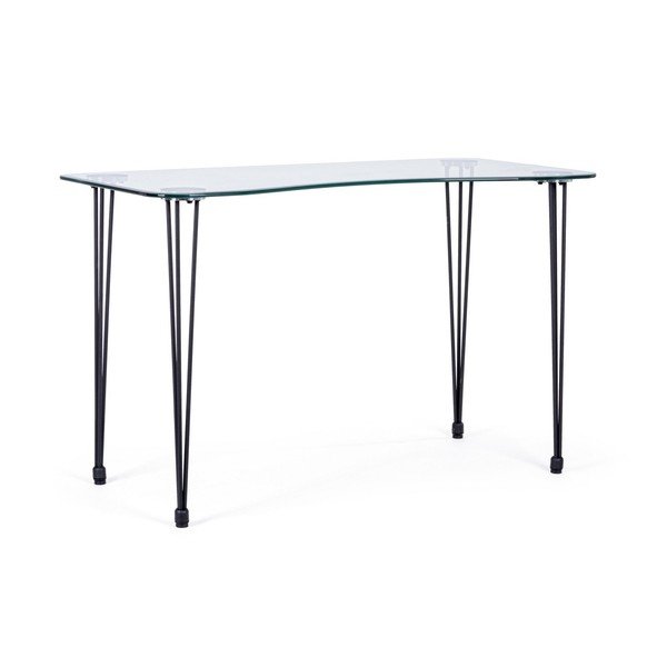 Работна маса със стъклен плот 60x120 cm Rondo – Bizzotto
