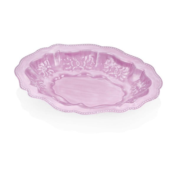 Розова ръчно кована чиния за сервиране Duggal, ⌀ 47 cm - The Mia