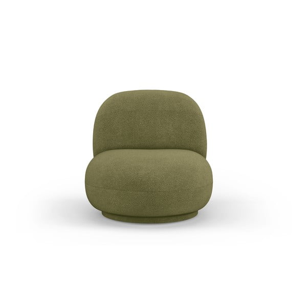 Зелено кресло от плат букле Chuck – Micadoni Home