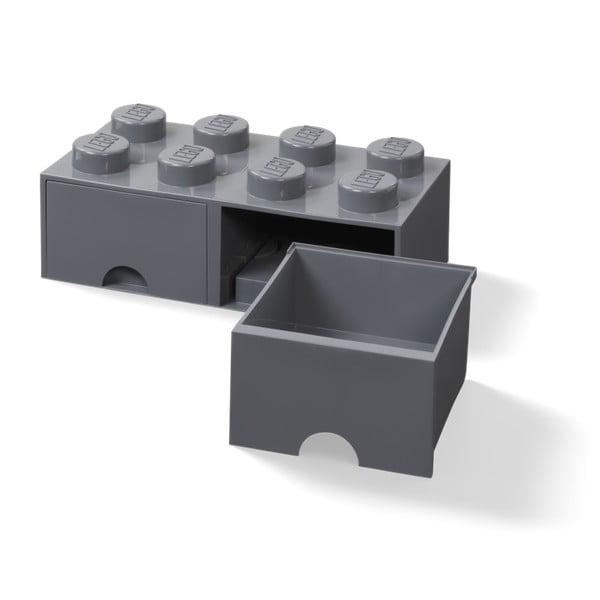Детска тъмносива кутия за съхранение с 2 чекмеджета - LEGO®-image-2