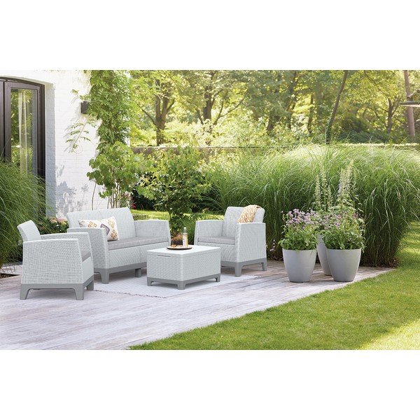 Светлосив градински комплект за отдих за 4 Scandi Forma – Keter-image-1