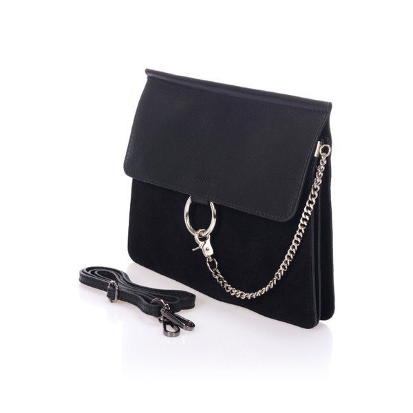 Černá kožená kabelka Markese Staia-image-2