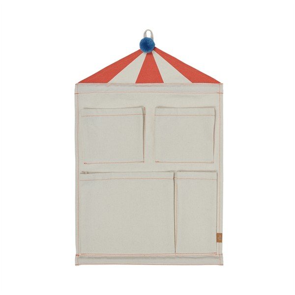 Кремав текстилен висящ органайзер 40x1x60 cm Circus – OYOY Mini