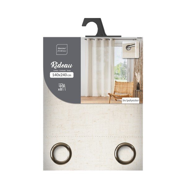 Кремаво перде 140x240 cm Pauline – douceur d'intérieur-image-4