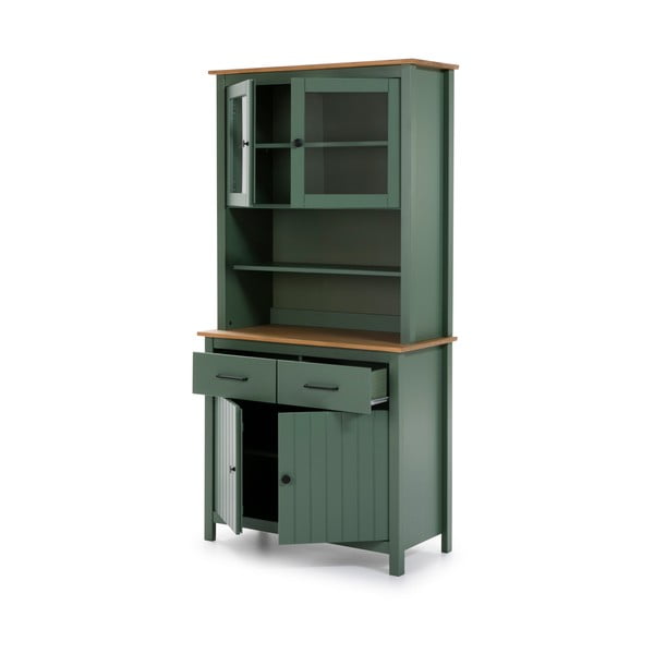 Зелена витрина от масивен бор 90x180 cm Miranda – Marckeric-image-3