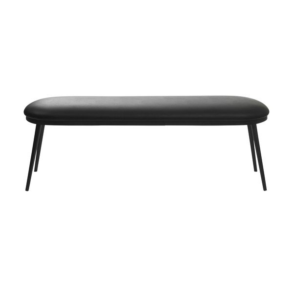 Черна пейка от изкуствена кожа Gain – Unique Furniture