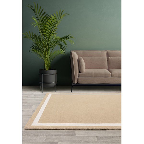 Бежов ръчно изработен вълнен килим 68x240 cm Albi – Asiatic Carpets-image-1