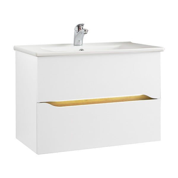 Бял нисък висящ шкаф без мивка 72x51 cm Set 857 – Pelipal-image-2