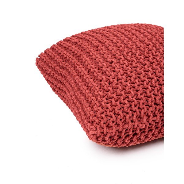 Червена плетена табуретка Knit – Bonami Essentials-image-4