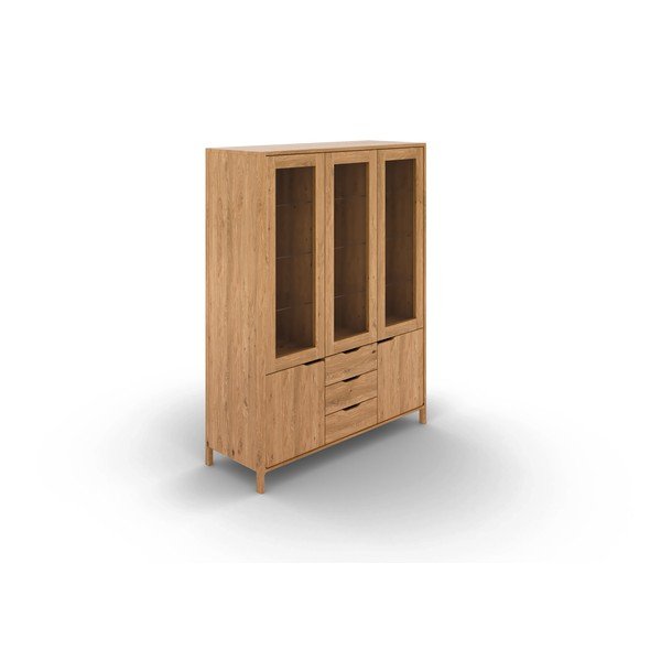 Витрина от масивен дъб в естествен цвят  140x188 cm Twig – The Beds-image-2