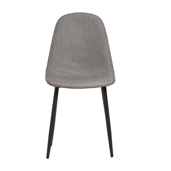 Комплект от 4 сиви трапезни стола с червени шевове Tempo - Marckeric
