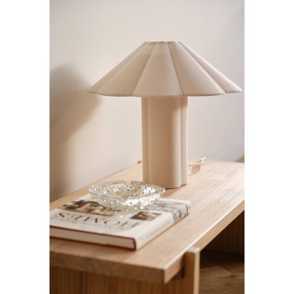 Кремава ленена настолна лампа (височина 38 cm) Gerd – Jotex-image-2