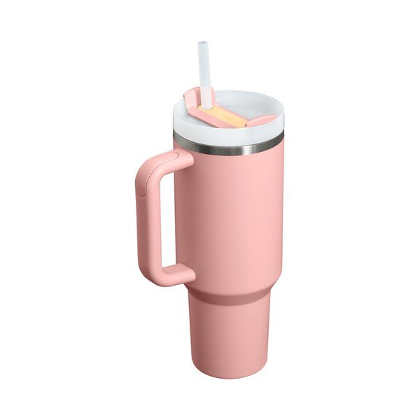 Прасковен  термос със сламка от неръждаема стомана 1,18 l Quencher H2.O FlowState™ Tumbler Peach Rose – Stanley-image-2