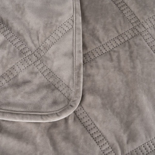 Сиво капитонирано покривало за легло 230x260 cm – Ixia-image-1