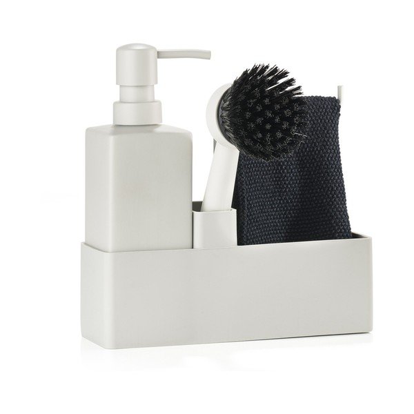 Светлосива пластмасова/силиконова стойка за перилни препарати Singles – Zone