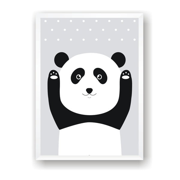 Plakát Nord & Co Snow Panda, 21 x 29 cm