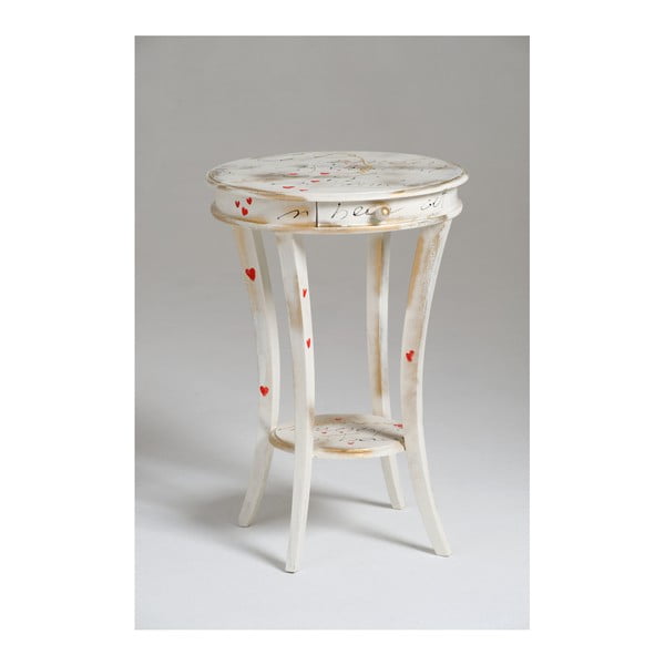 Bílý dřevěný odkládací stolek Castagnetti Renoir