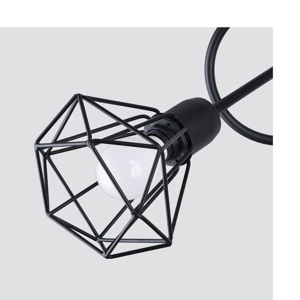 Черна лампа за таван ø 10 cm Varpu - Sollux-image-3