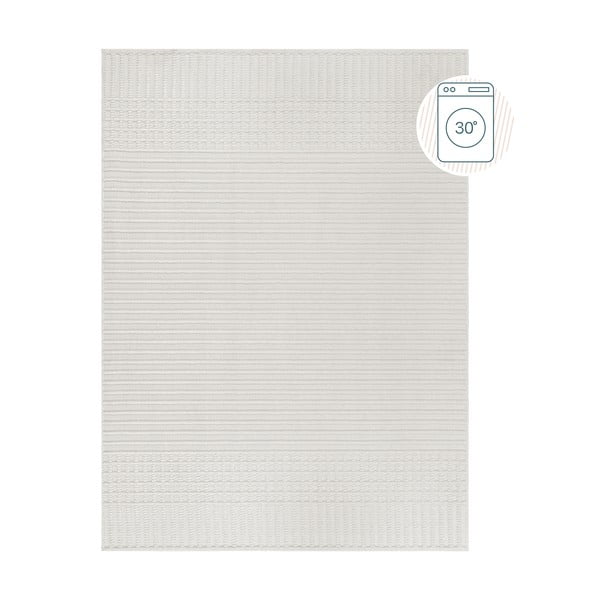 Бял килим от шенил подходящ за пране 80x160 cm Elton – Flair Rugs