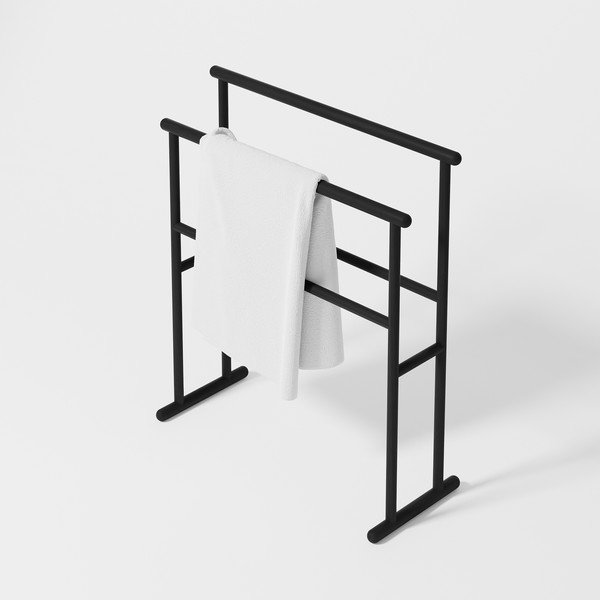 Черна дъбова стойка за кърпи Yoku - Wireworks-image-2