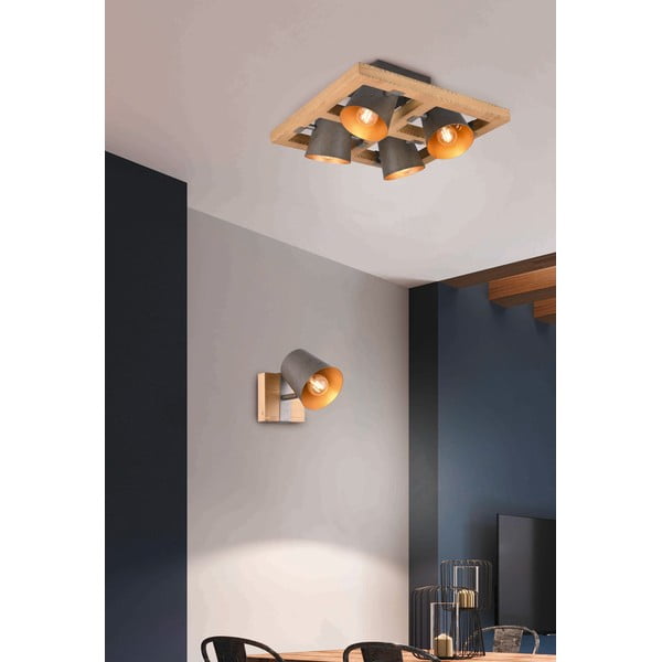 Прожектор в тъмносив и естествен цвят Bell – Trio-image-1