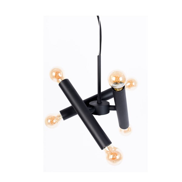 Затъмняващо се висящо осветително тяло в цвят черен гланц Hawk – Zuiver