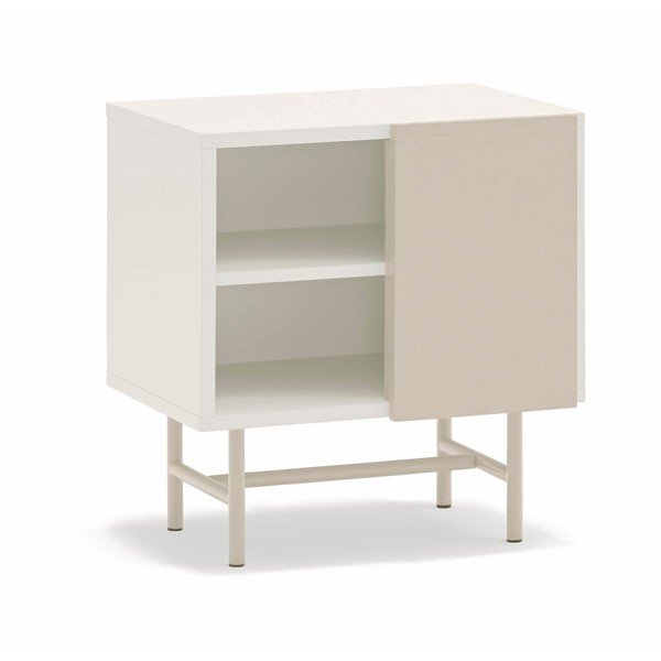 Бежово/кремаво матово нощно шкафче с рафтове Nube – Teulat-image-3