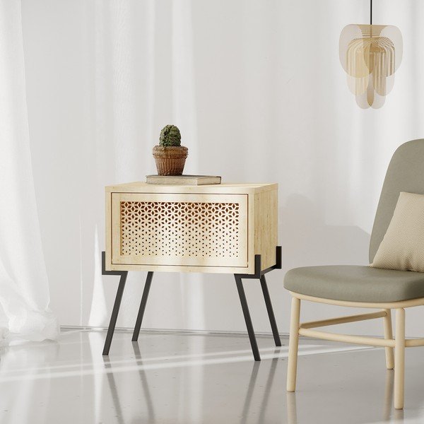 Нощно шкафче в естествен цвят Naive - Kalune Design-image-4