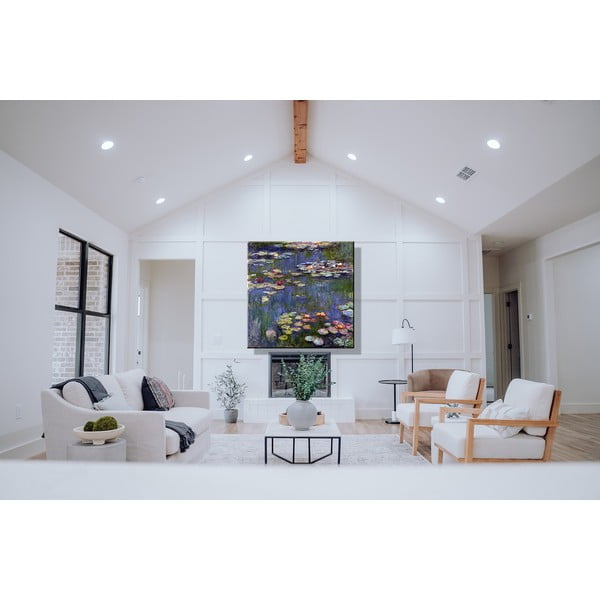 Репродукция на Клод Моне - Водни лилии 3, 70 x 70 cm The Japanese Footbridge - Fedkolor-image-1