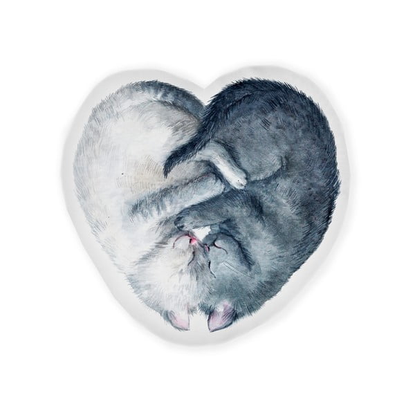 Бебешка възглавница Cat Heart - Folkifreckles
