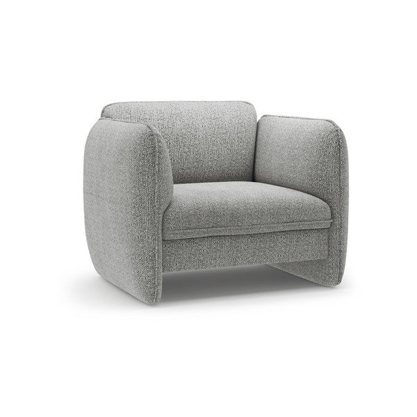 Светлосиво шенилово кресло Georgia – Micadoni 