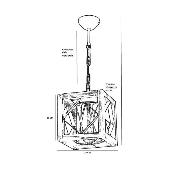 Кафяво висящо осветително тяло с дървен абажур/с метален абажур Zikzak Cam – Opviq lights-image-2