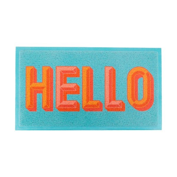 Изтривалка от рециклирана пластмаса 40x70 cm Blue Hello – Artsy Doormats