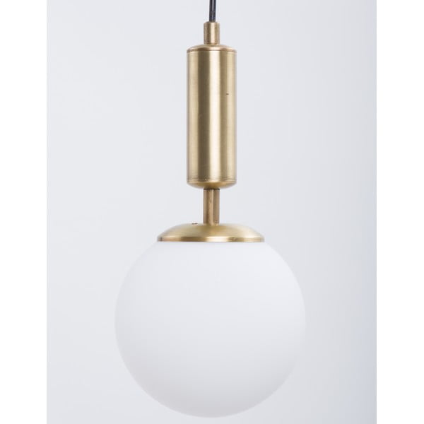 Висяща лампа със стъклен абажур в златисто и бяло ø 15 cm Monera - Squid Lighting-image-1