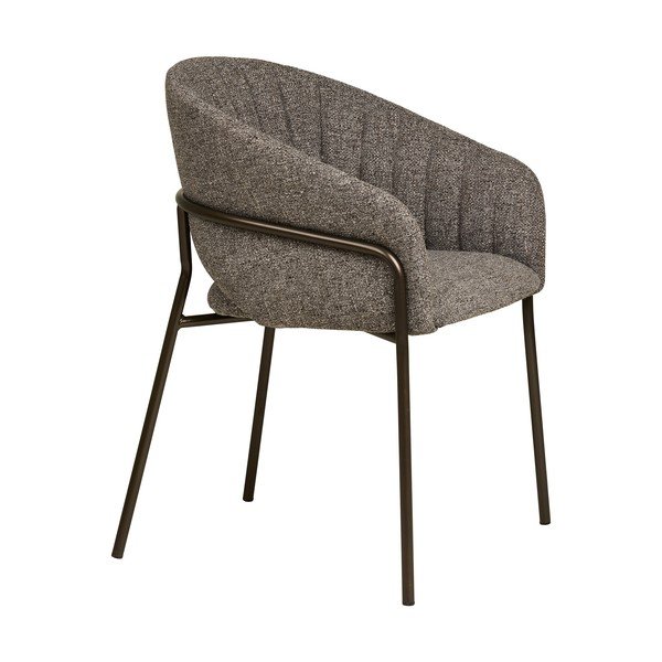 Сив стоманен трапезен стол с подлакътници Costa – House Nordic