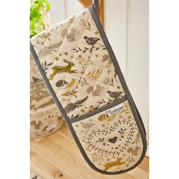 Памучна двойна кухненска ръкавица Woodie Woodland - Cooksmart ®-image-1