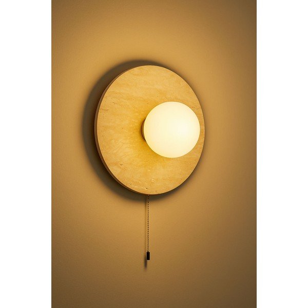 Бежова каменна стенна лампа ø 12 cm Hilde – Opviq lights-image-3