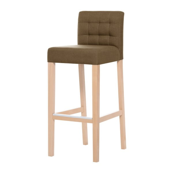 Pískově hnědá barová židle s hnědými nohami Ted Lapidus Maison Jasmin
