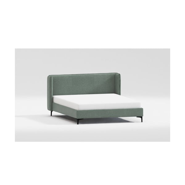 Зелено двойно тапицирано легло с включена подматрачна рамка 160x200 cm Basti – Ropez-image-3