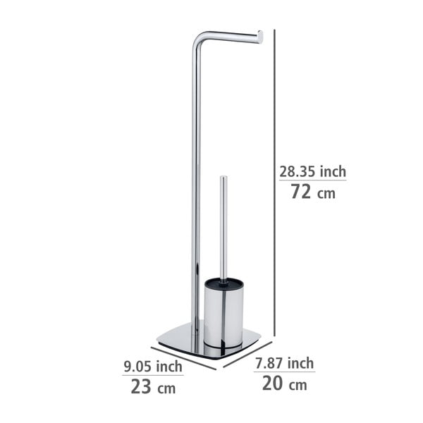 Държач за тоалетна хартия с четка от неръждаема стомана Iria - Wenko-image-4