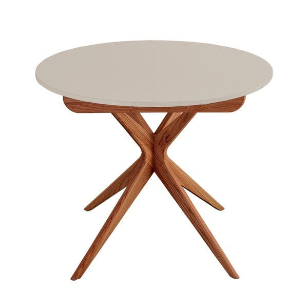 Кръгла сгъваема трапезна маса с допълнителна плоча ø 90 cm Jubi – Ragaba