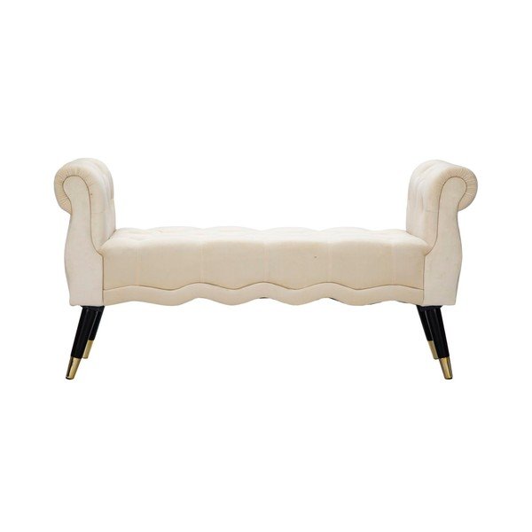 Кремава кадифена пейка Paris – Mauro Ferretti