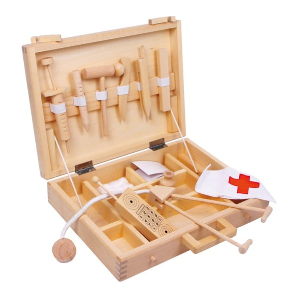 Дървен медицински комплект за игра Доктор - Legler